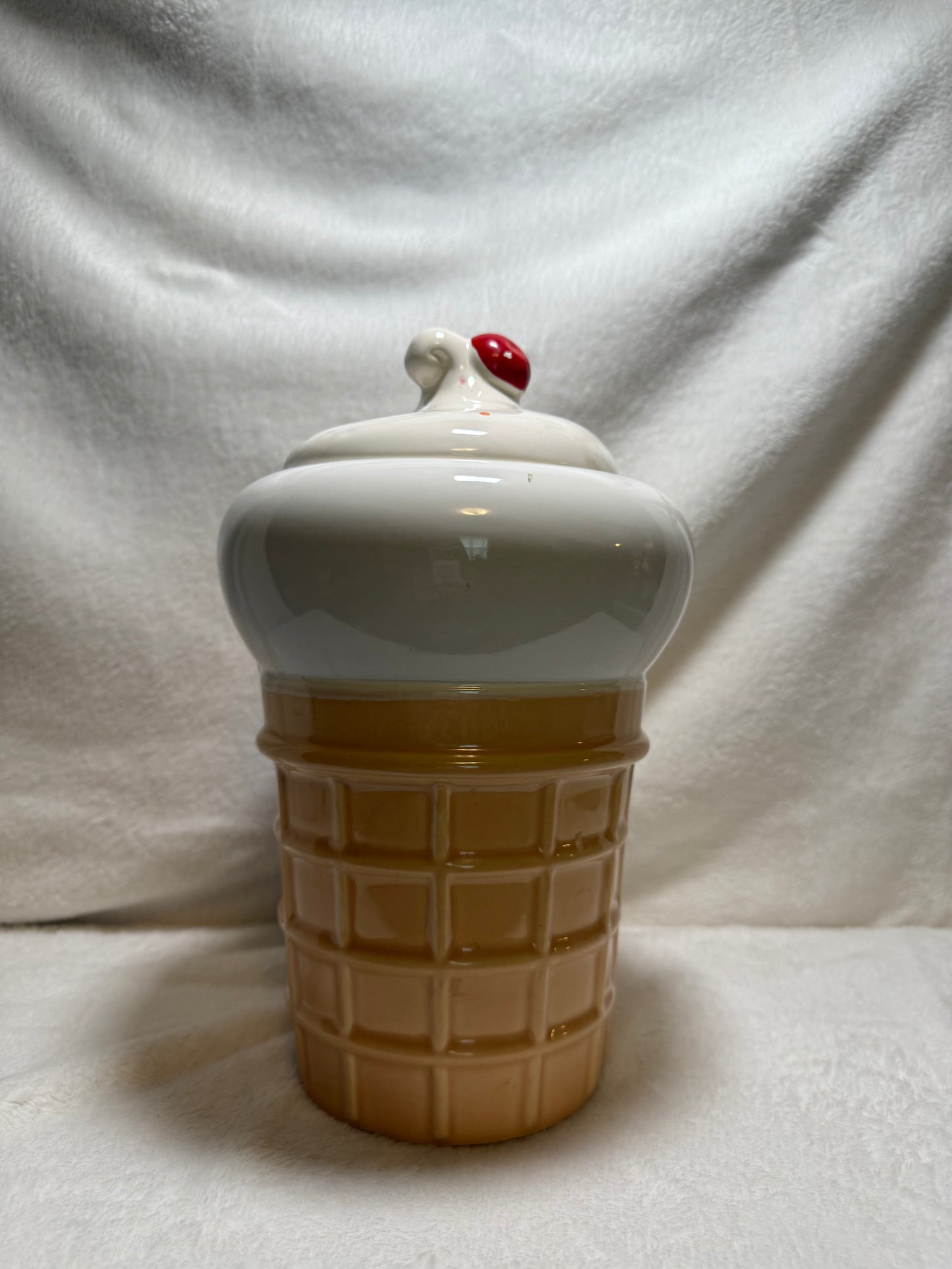 Vanilla Ice Cream Cone Cookie Jar